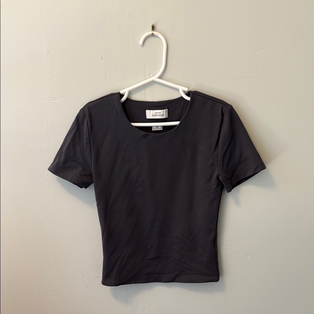 Babaton Contour Gray Short Sleeve Top | Size XS